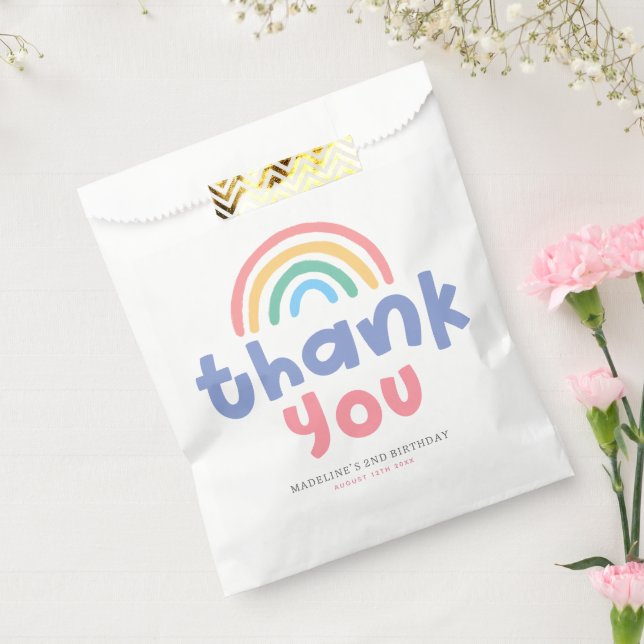 Sachets En Papier Girly Two Cool Pool Party Rainbow Birthday Favor (Scellé)