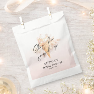 Sachets En Papier Glace à l'eau rose mariage 