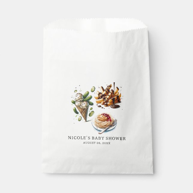 Sachets En Papier Glace et cornichons Envies étranges Baby Shower (Devant)