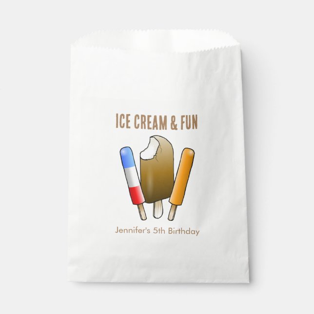 Sachets En Papier Glaces et popsicles amusants (Devant)