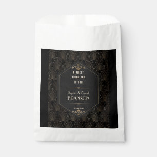 Sachets En Papier Glam Gold Black Great Gatsby Mariage MERCI