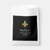 Glam Gold Fleur de Lis pour Mariage sur Black