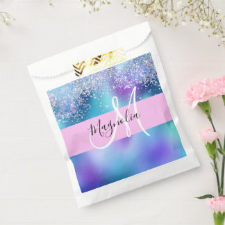 Sachets En Papier Glam Holographique Sirène Paillettes Étincelle Mon