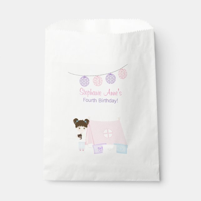Sachets En Papier Glamping Sleepover Party (Devant)