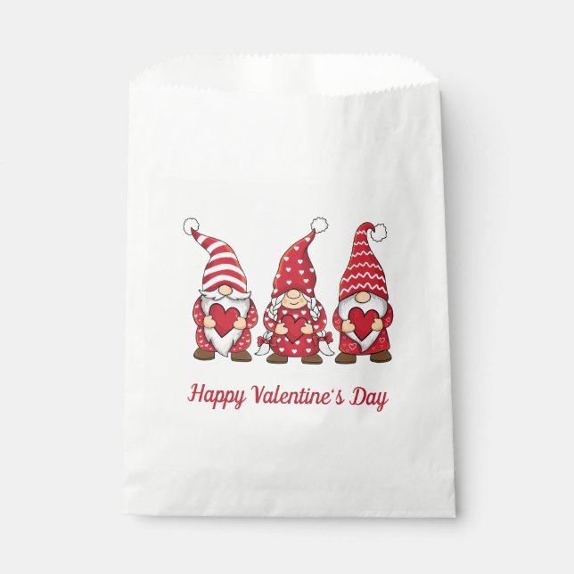 Sachets En Papier Gnomes Joyeuse Saint-Valentin (Devant)