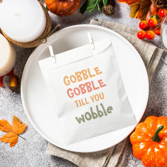 Sachets En Papier Gobble Gobble Jusqu'À Ce Que Vous Tournez | Thanks (Créateur téléchargé)