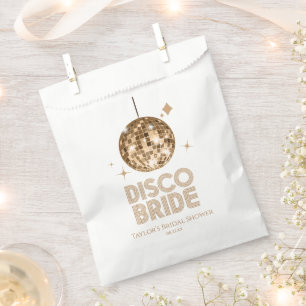 Sachets En Papier Gold Disco Ball Disco Bride Fête des mariées