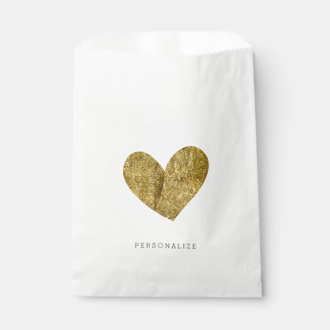 Sachets En Papier Gold Heart (Devant)