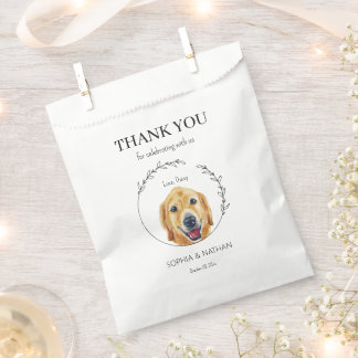 Sachets En Papier Golden Retriever Chien Mariage Merci Favoriser Sac