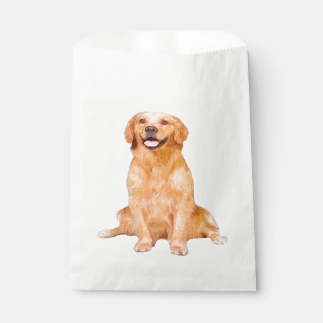 Sachets En Papier Golden Retriever Sitting (Devant)