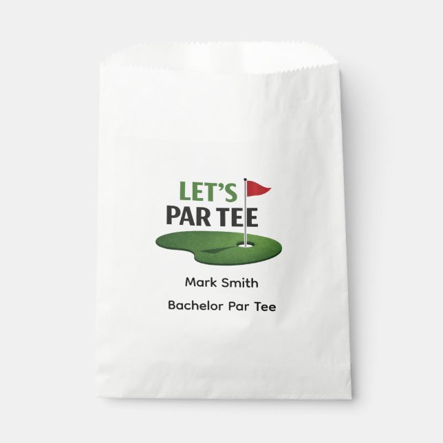 Sachets En Papier Golf Bachelor sur gazon vert (Devant)