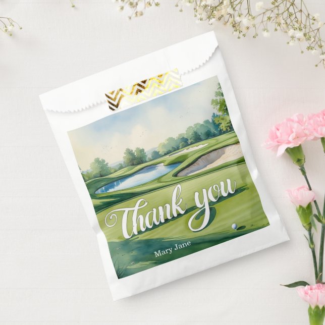 Sachets En Papier Golf Merci sur gazon vert (Scellé)
