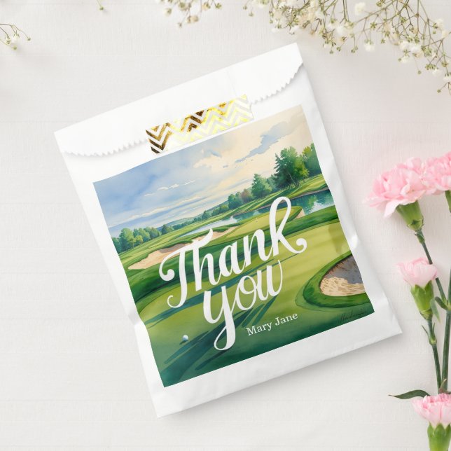 Sachets En Papier Golf Merci sur gazon vert (Scellé)