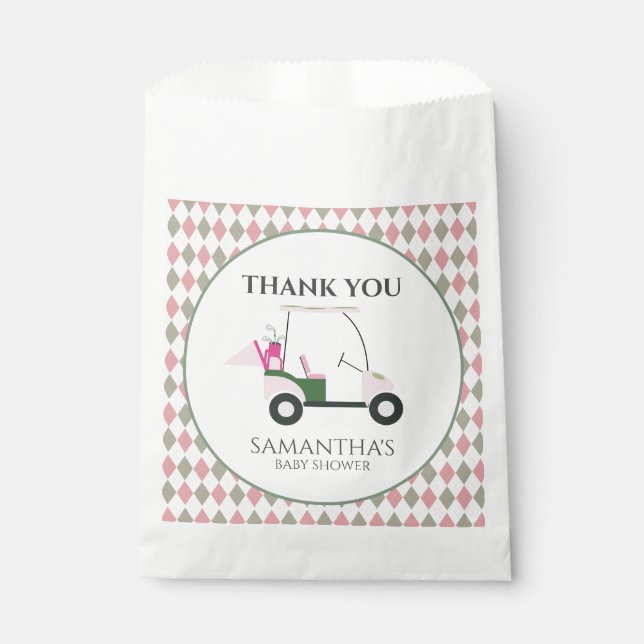 Sachets En Papier Golf moderne Bébé Genre Reveal Par tee (Devant)