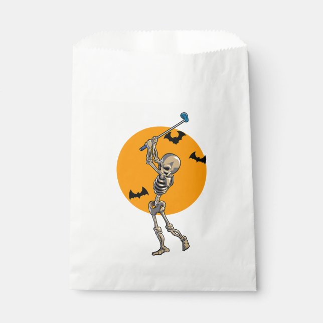 Sachets En Papier Golf Squelette Halloween Hommes Golf Halloween Gol (Devant)