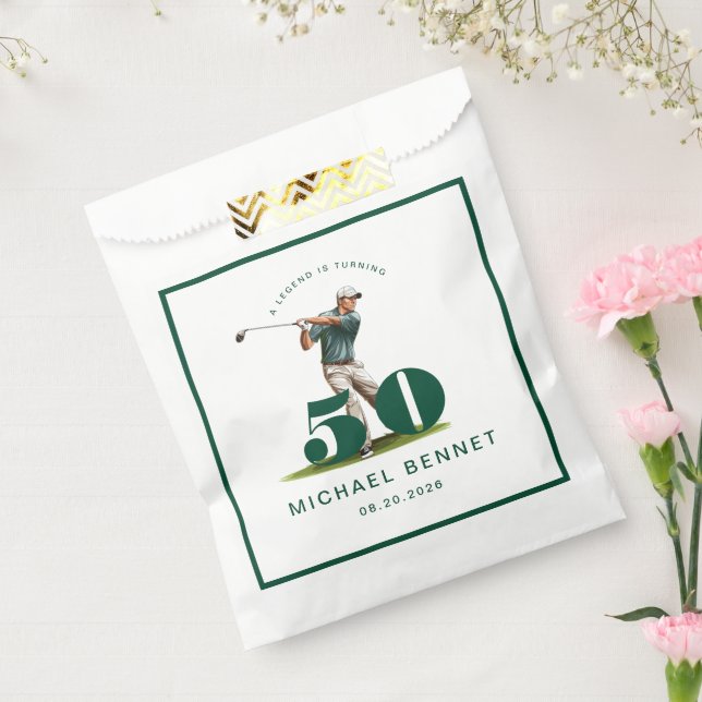 Sachets En Papier Golfeur Sport Modéré 50e Anniversaire (Scellé)