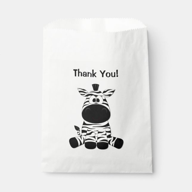 Sachets En Papier Goofy Zebra Merci (Devant)