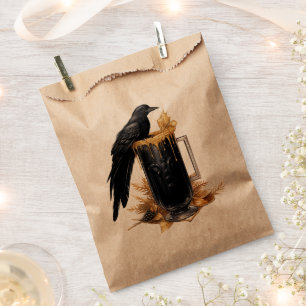 Sachets En Papier Gothic Crow Cocktail Éffrayant Halloween Kraft per