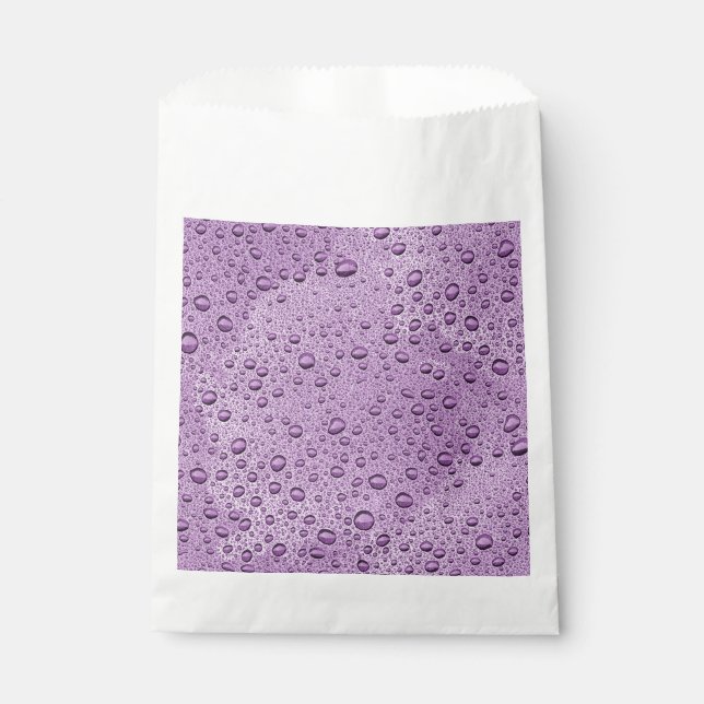 Sachets En Papier gouttelettes d'eau violette (Devant)