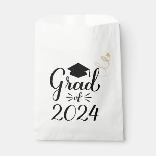 Sachets En Papier Graduation Glittering 2024 Parti Favor Sac : Spark