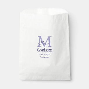 Sachets En Papier Gradué ajouter nom monogramme violet simple m mini