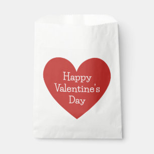 Sachets En Papier Grand message personnalisé de coeur rouge