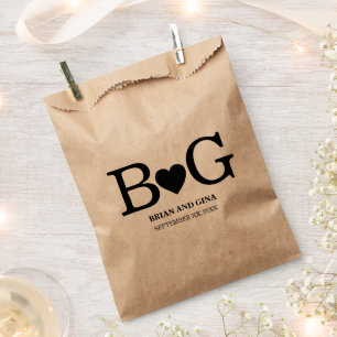 Sachets En Papier Grandes Initiales Personnalisées