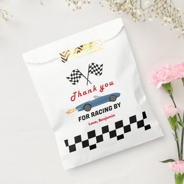 Sachets En Papier Grandir DEUX Fast Race Car Boy 2e anniversaire