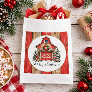 Sachets En Papier Grange de Noël de Noël de campagne