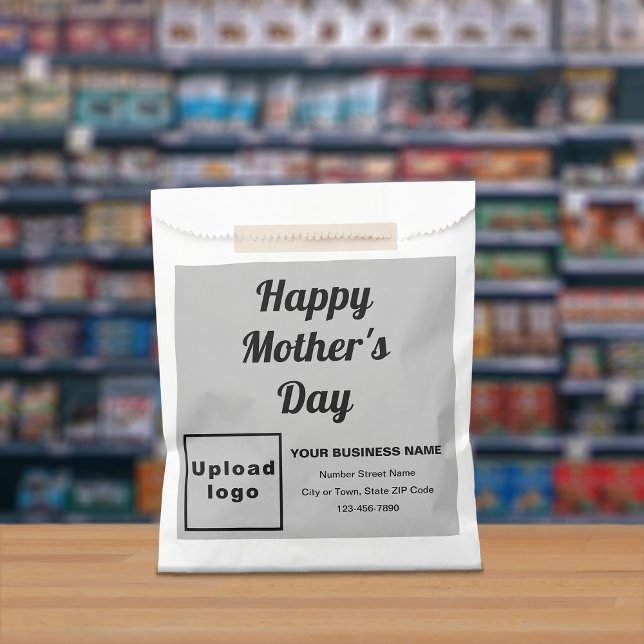 Sachets En Papier Gray Business Brand with Mother’s Day Greeting (Créateur téléchargé)