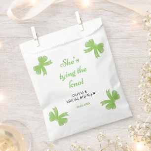 Sachets En Papier Green Bow Elle Attache La Fête des mariées du noeu
