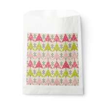 Green & pink Christmas trees