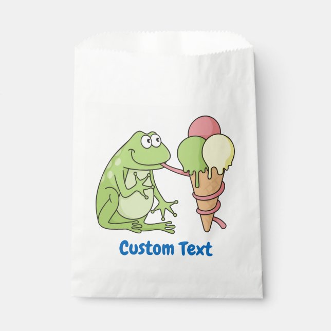 Sachets En Papier Grenouille avec sac de préférence Icecream (Devant)