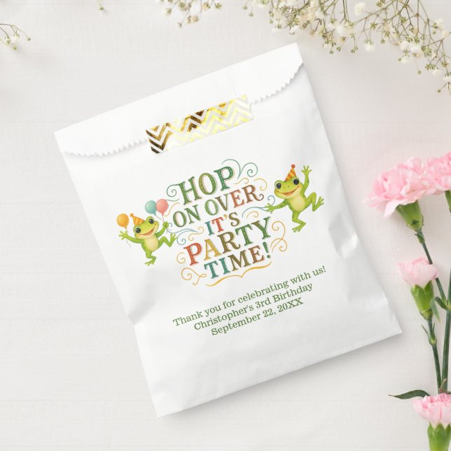 Sachets En Papier Grenouille personnalisée Enfants Enfants Garçon fi (Scellé)