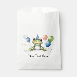 Sachets En Papier Grenouille verte Whimsical avec ballons