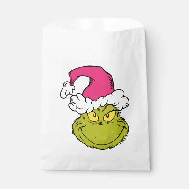 Sachets En Papier Grinch in Pink Santa Hat (Devant)