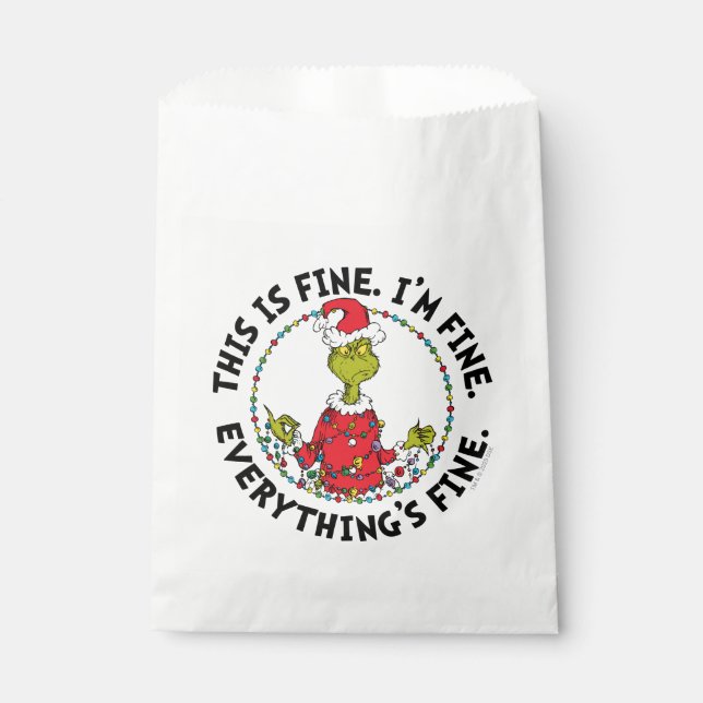 Sachets En Papier Grinch | Tout va bien (Devant)