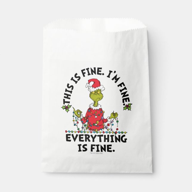 Sachets En Papier Grinch | Tout va bien (Devant)