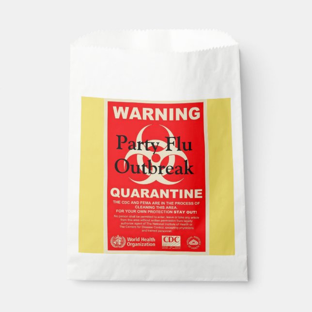 Sachets En Papier Grippe de la fête (Devant)