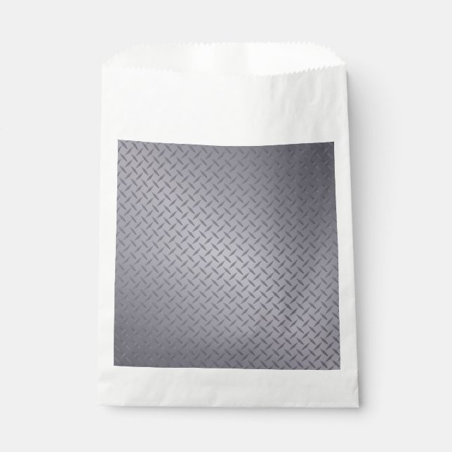 Sachets En Papier Gris Acier Tôle Diamantée (Devant)