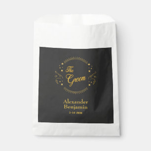 Sachets En Papier Groom Gold Mariage Élégant Personnaliser