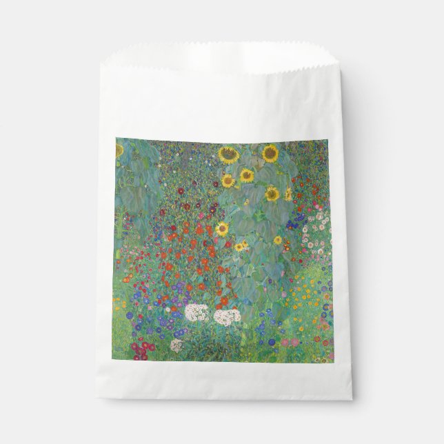 Sachets En Papier Gustav Klimt - Jardin de campagne avec tournesols (Devant)