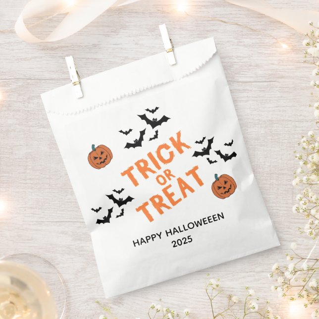 Sachets En Papier Halloween Baguette ou traitement Bonbons Favoriser (Coupé)