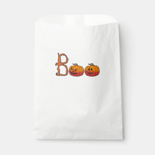 Sachets En Papier Halloween Blanc Favoriser Sacs/Boo et Citrouille