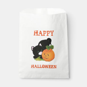 Sachets En Papier Halloween Blanc Favoriser Sacs/Citrouille