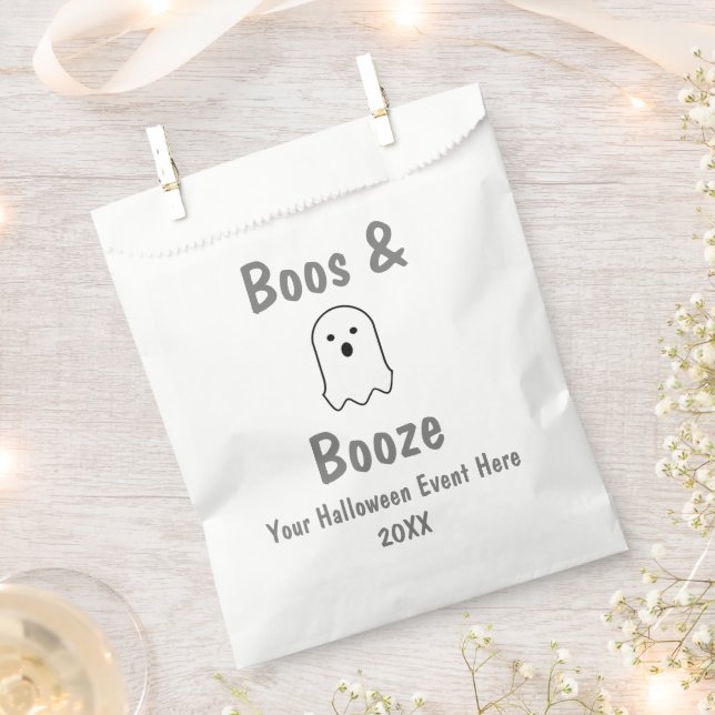 Sachets En Papier Halloween Boos et Booze (Coupé)