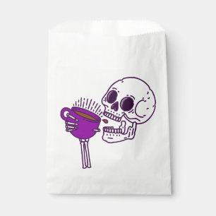 Sachets En Papier halloween café boire crâne squelette violet
