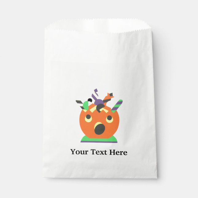 Sachets En Papier Halloween Candy Citrouille Treat Bags (Devant)