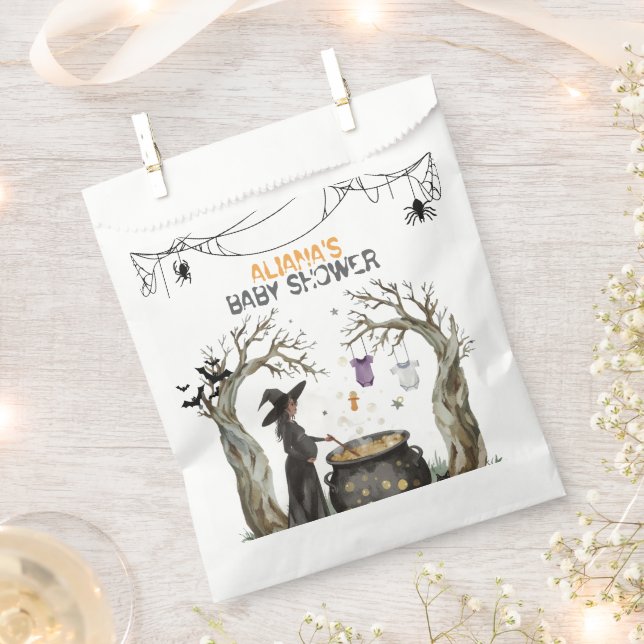 Sachets En Papier Halloween Cauldron Spooky Black Witch Baby Shower  (Coupé)