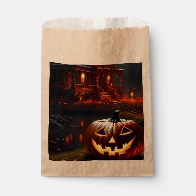 Sachets En Papier Halloween/Citrouille/Automne (Devant)